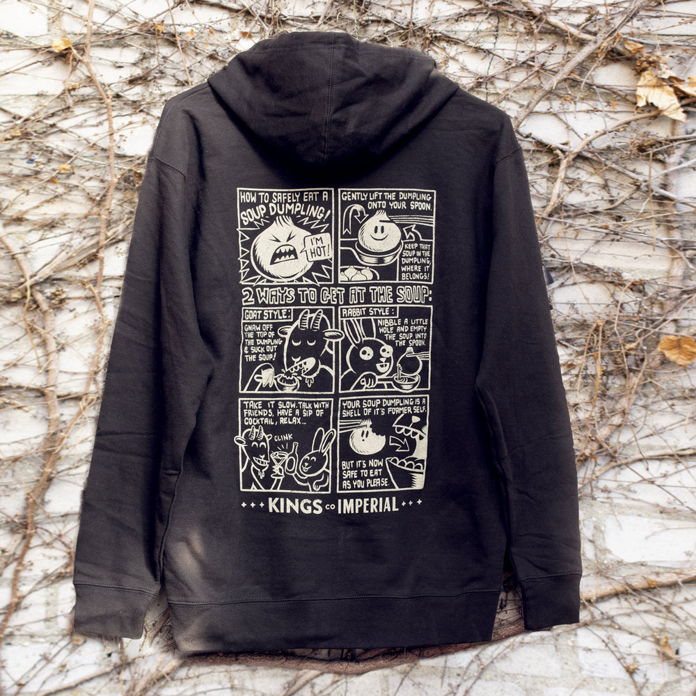 Dumpling Full Zip Hoodie - Black – Kings Co Soy Works